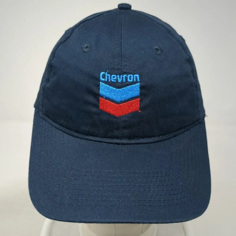 Port & Company Baseball Cap Blue One Size Chevron Ocean State Oil Strapback Hat